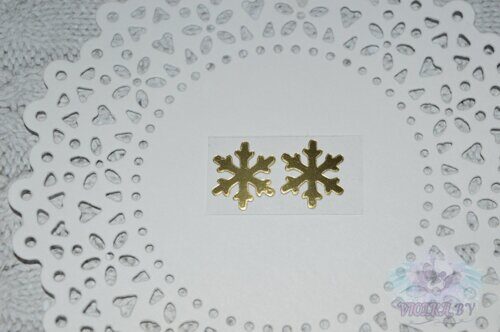 Термотрансферная наклейка Снежинка, арт. 002, 14*15 мм