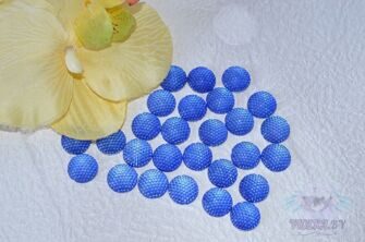 Стразы круглые Бисер, 12 мм, цв. синий