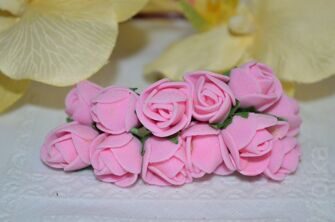 Роза в букете 2 см, цв. ярко-розовый