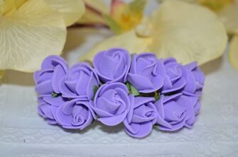 Роза в букете 2 см, цв. фиолетовый