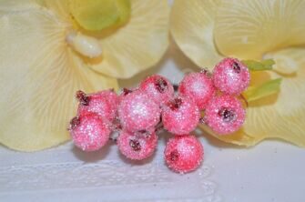 Ягоды сахарные 12 мм, цв. розово-малиновый