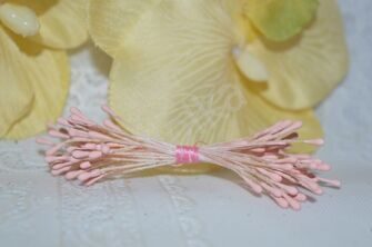 Тычинки матовые, 2 мм, цв. пастельный розовый