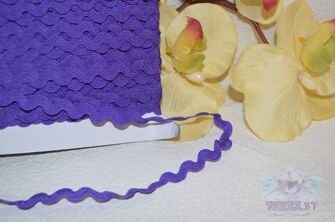 Тесьма Вьюнок, 6 мм, цв. фиолетовый