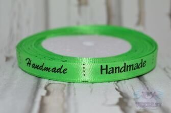 Лента атласная Handmade, 10 мм, цв. салатовый