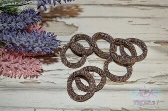 Резинка для волос бесшовная с люрексом, 30 мм, цв. шоколадный