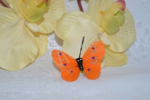Бабочка декоративная, 4,5 см, цв. оранжевый