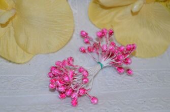 Тычинки сахарные, цв. малиновый, 5  мм