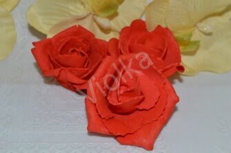 Роза из фоамирана, 60 мм, цв. красный