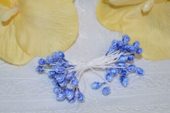 Тычинки сахарные, цв. синий, 5  мм