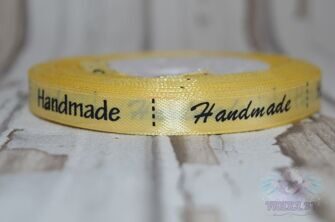 Лента атласная Handmade, 10 мм, цв. кремовый