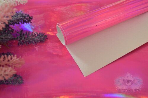 Кожзам декоративный Хамелеон (ламинация), цв. светло-розовый, 20*30 см
