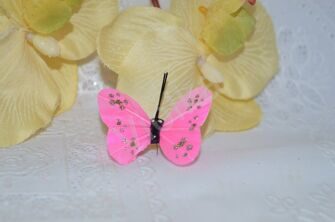 Бабочка декоративная, 4,5 см, цв. розовый