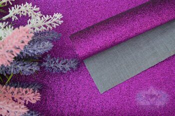 Кожзам декоративный Глиттер, цв. фиолетовый, 20*15 см
