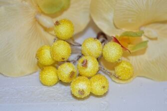 Ягоды сахарные 12 мм, цв. жёлтый