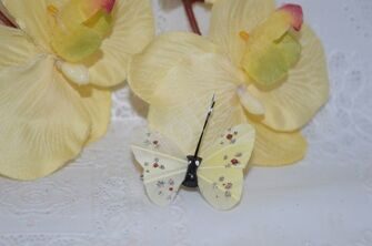 Бабочка декоративная, 4,5 см, цв. светло-жёлтый