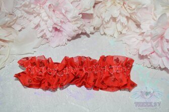 Повязка тканевая, цв. красный, 35 мм