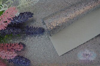 Кожзам декоративный Блёстки (ламинация), цв. серебро, 20*15 см